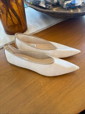 Steve Madden Women's Pointed Toe Slip-On Flats in Light Beige